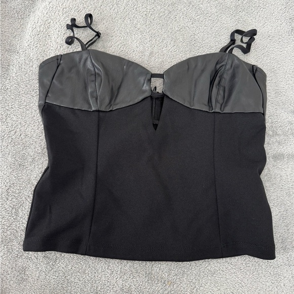 Zara Tops - Zara leather top